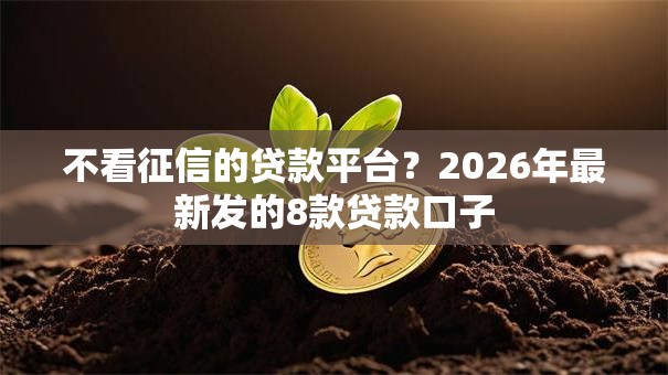 不看征信的贷款平台?2026年最新发的8款贷款口子 不看征信的贷款平台?2026年最新发的8款贷款口子
