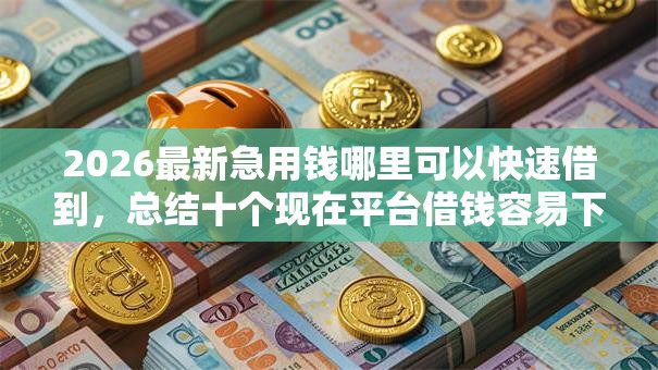 2026最新急用钱哪里可以快速借到，总结十个现在平台借钱容易下款！