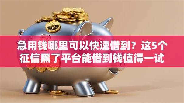 急用钱哪里可以快速借到？这5个征信黑了平台能借到钱值得一试