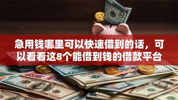 急用钱哪里可以快速借到的话，可以看看这8个能借到钱的借款平台
