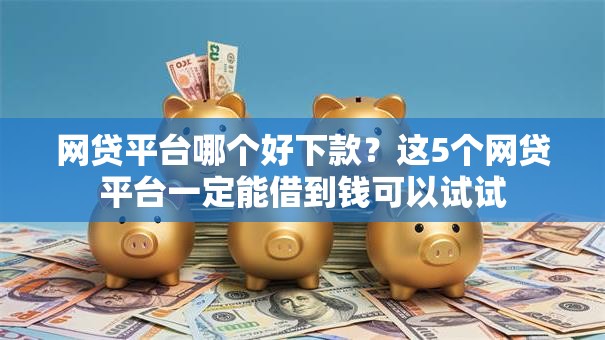 网贷平台哪个好下款？这5个网贷平台一定能借到钱可以试试