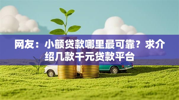 网友:小额贷款哪里最可靠?求介绍几款千元贷款平台 网友:小额贷款哪里最可靠?求介绍几款千元贷款平台