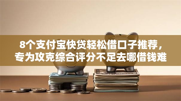 8个支付宝快贷轻松借口子推荐，专为攻克综合评分不足去哪借钱难题