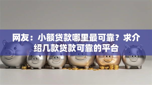 网友：小额贷款哪里最可靠？求介绍几款贷款可靠的平台