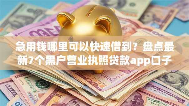 急用钱哪里可以快速借到？盘点最新7个黑户营业执照贷款app口子