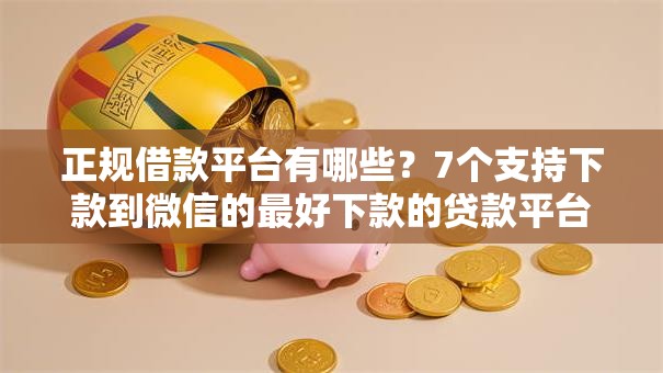 正规借款平台有哪些？7个支持下款到微信的最好下款的贷款平台