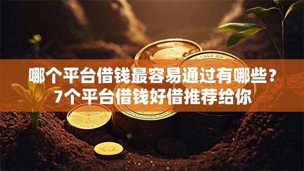 哪个平台借钱最容易通过有哪些?7个平台借钱好借推荐给你 哪个平台借钱最容易通过有哪些?7个平台借钱好借推荐给你