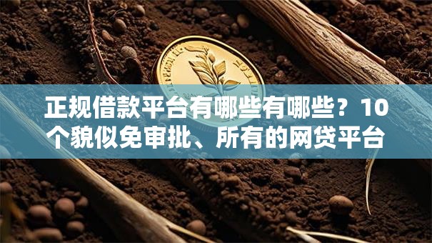 正规借款平台有哪些有哪些？10个貌似免审批、所有的网贷平台合集