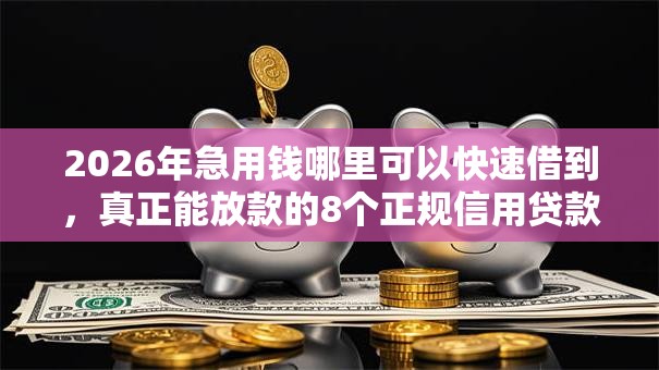2026年急用钱哪里可以快速借到，真正能放款的8个正规信用贷款平台推荐