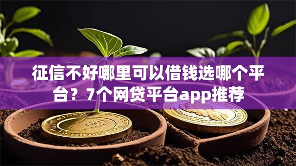 征信不好哪里可以借钱选哪个平台？7个网贷平台app推荐
