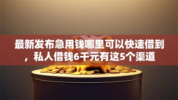 最新发布急用钱哪里可以快速借到，私人借钱6千元有这5个渠道
