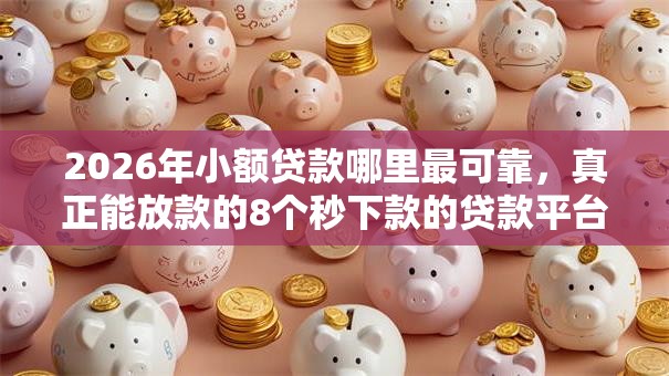 2026年小额贷款哪里最可靠，真正能放款的8个秒下款的贷款平台推荐