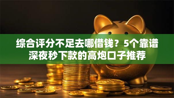 综合评分不足去哪借钱？5个靠谱深夜秒下款的高炮口子推荐
