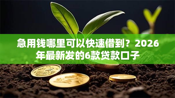 急用钱哪里可以快速借到？2026年最新发的6款贷款口子