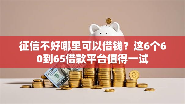 征信不好哪里可以借钱？这6个60到65借款平台值得一试