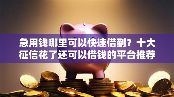 急用钱哪里可以快速借到？十大征信花了还可以借钱的平台推荐