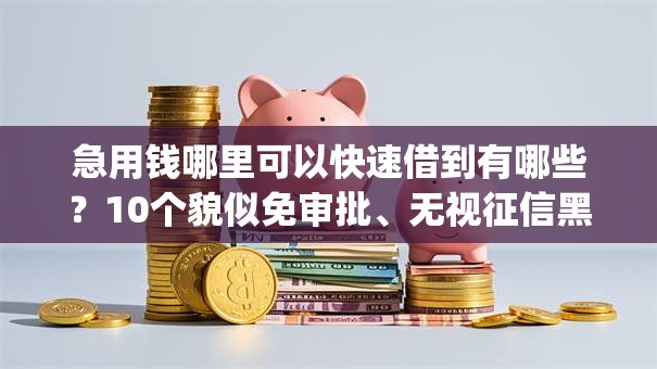 急用钱哪里可以快速借到有哪些?10个貌似免审批、无视征信黑白100%秒下app合集 急用钱哪里可以快速借到有哪些?10个貌似免审批、无视征信黑白100%秒下app合集