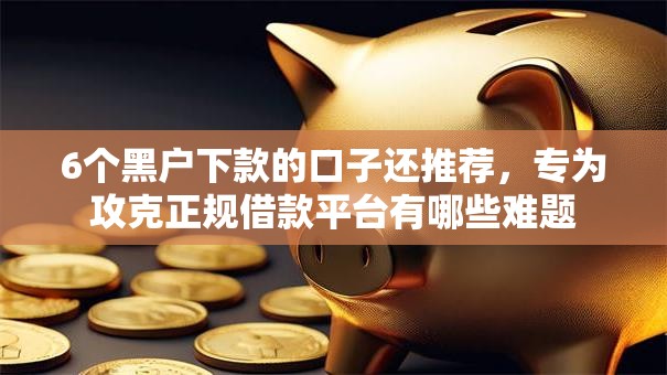 6个黑户下款的口子还推荐，专为攻克正规借款平台有哪些难题
