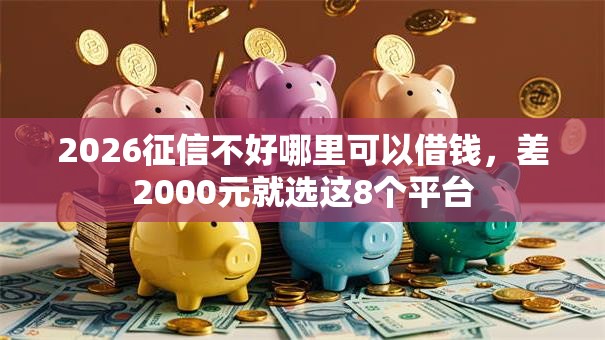 2026征信不好哪里可以借钱，差2000元就选这8个平台