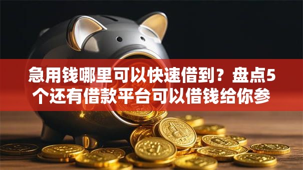 急用钱哪里可以快速借到？盘点5个还有借款平台可以借钱给你参考