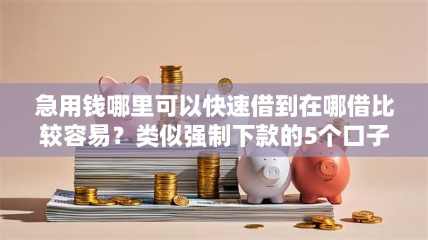 急用钱哪里可以快速借到在哪借比较容易?类似强制下款的5个口子参考 急用钱哪里可以快速借到在哪借比较容易?类似强制下款的5个口子参考