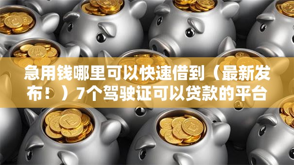 急用钱哪里可以快速借到（最新发布！）7个驾驶证可以贷款的平台