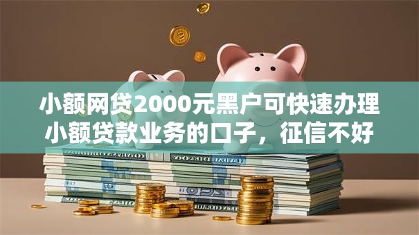 小额网贷2000元黑户可快速办理小额贷款业务的口子，征信不好哪里可以借钱的6个平台介绍