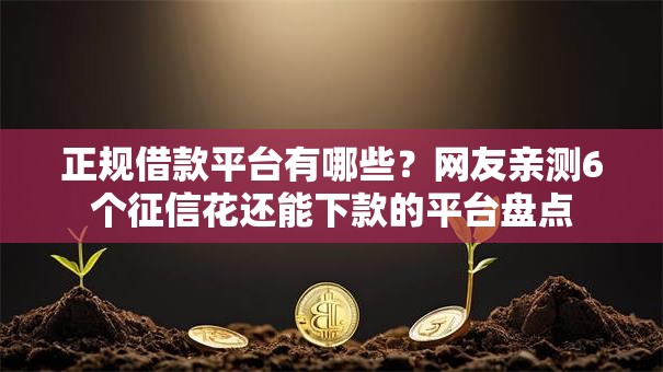 正规借款平台有哪些？网友亲测6个征信花还能下款的平台盘点