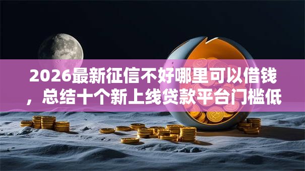 2026最新征信不好哪里可以借钱，总结十个新上线贷款平台门槛低平台！