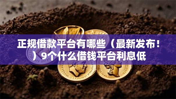 正规借款平台有哪些（最新发布！）9个什么借钱平台利息低