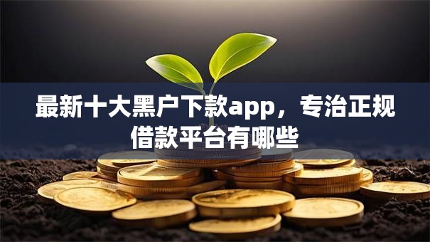 最新十大黑户下款app，专治正规借款平台有哪些