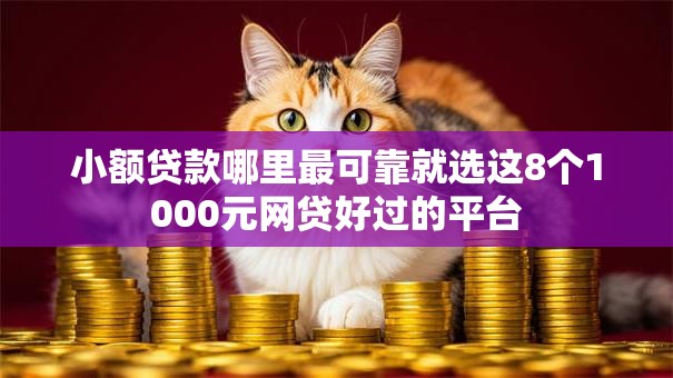 小额贷款哪里最可靠就选这8个1000元网贷好过的平台