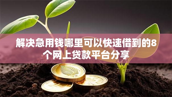 解决急用钱哪里可以快速借到的8个网上贷款平台分享