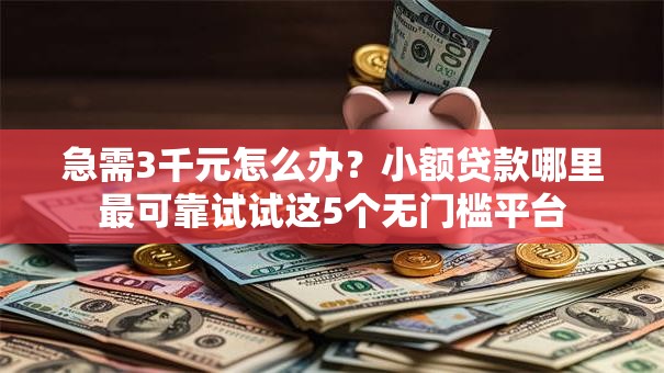 急需3千元怎么办?小额贷款哪里最可靠试试这5个无门槛平台 急需3千元怎么办?小额贷款哪里最可靠试试这5个无门槛平台