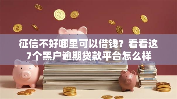 征信不好哪里可以借钱?看看这7个黑户逾期贷款平台怎么样 征信不好哪里可以借钱?看看这7个黑户逾期贷款平台怎么样