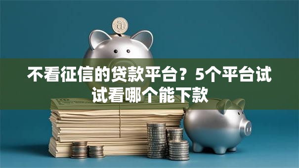 不看征信的贷款平台?5个平台试试看哪个能下款 不看征信的贷款平台?5个平台试试看哪个能下款