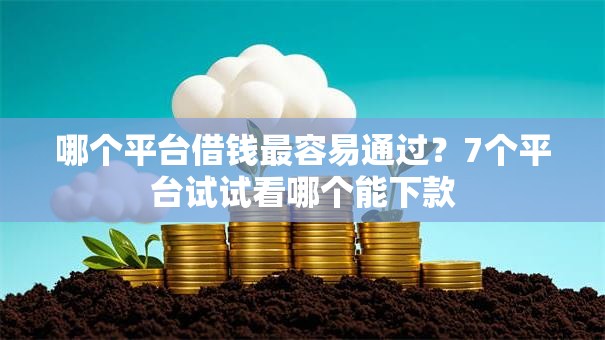 哪个平台借钱最容易通过？7个平台试试看哪个能下款