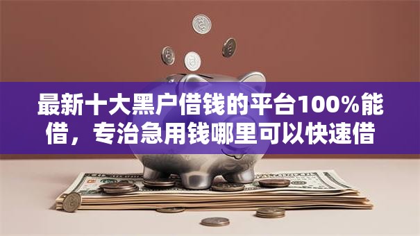 最新十大黑户借钱的平台100%能借，专治急用钱哪里可以快速借到