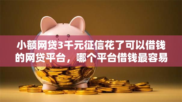 小额网贷3千元征信花了可以借钱的网贷平台，哪个平台借钱最容易通过的6个平台介绍