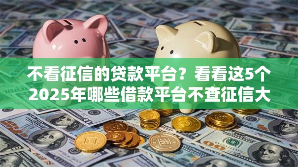 不看征信的贷款平台？看看这5个2025年哪些借款平台不查征信大数据怎么样