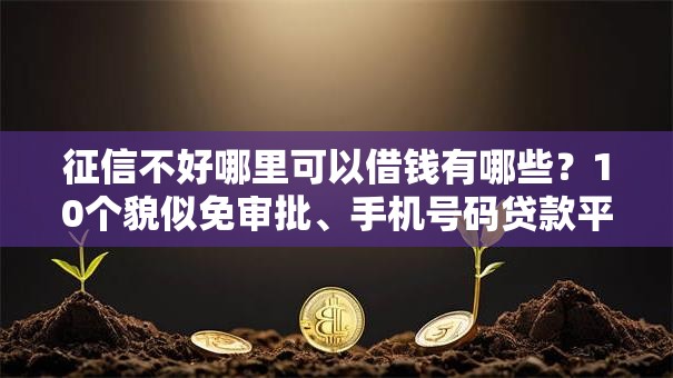 征信不好哪里可以借钱有哪些?10个貌似免审批、手机号码贷款平台合集 征信不好哪里可以借钱有哪些?10个貌似免审批、手机号码贷款平台合集