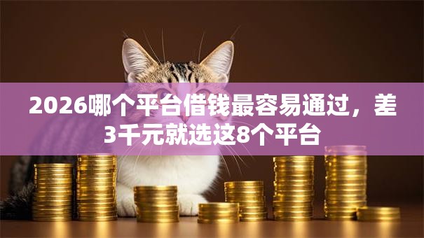 2026哪个平台借钱最容易通过，差3千元就选这8个平台