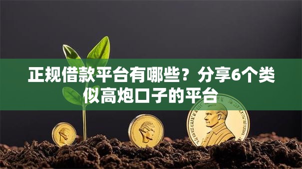 正规借款平台有哪些?分享6个类似高炮口子的平台 正规借款平台有哪些?分享6个类似高炮口子的平台