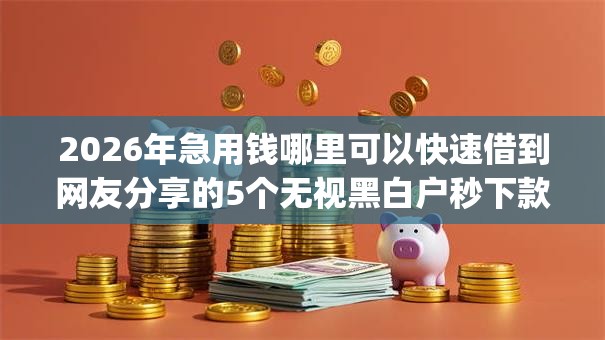 2026年急用钱哪里可以快速借到网友分享的5个无视黑白户秒下款口子app我觉得不错！
