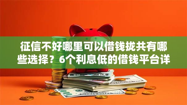 征信不好哪里可以借钱拢共有哪些选择？6个利息低的借钱平台详解