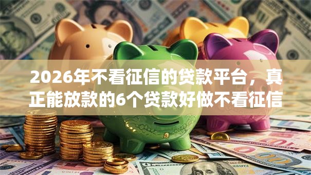 2026年不看征信的贷款平台，真正能放款的6个贷款好做不看征信的app推荐