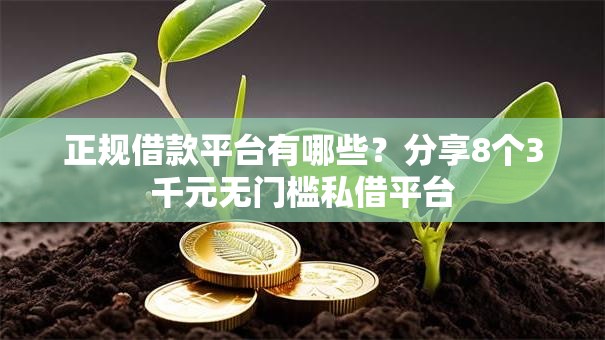 正规借款平台有哪些?分享8个3千元无门槛私借平台 正规借款平台有哪些?分享8个3千元无门槛私借平台