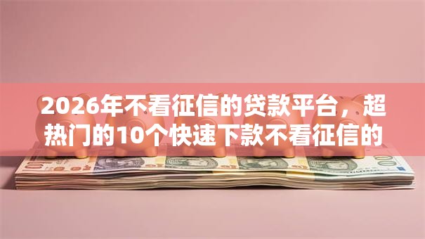 2026年不看征信的贷款平台,超热门的10个快速下款不看征信的平台推荐 2026年不看征信的贷款平台,超热门的10个快速下款不看征信的平台推荐