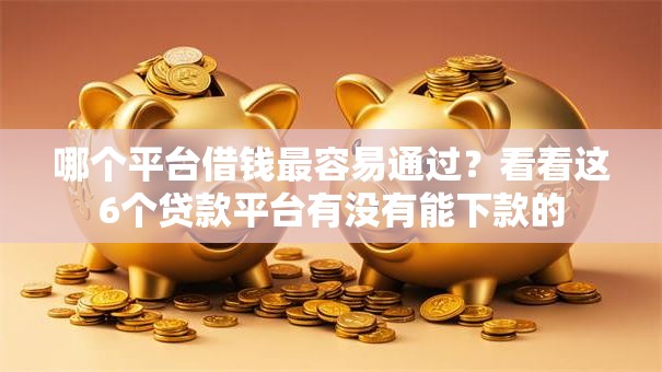 哪个平台借钱最容易通过?看看这6个贷款平台有没有能下款的 哪个平台借钱最容易通过?看看这6个贷款平台有没有能下款的