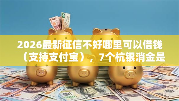 2026最新征信不好哪里可以借钱（支持支付宝），7个杭银消金是贷款平台无私分享